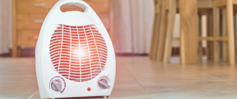 space heater in the middle of the floor